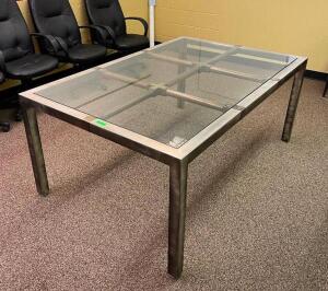 68" GLASS TOP CONFERENCE TABLE