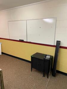 8 FT. DRY ERASE BOARD AND CABINET SET
