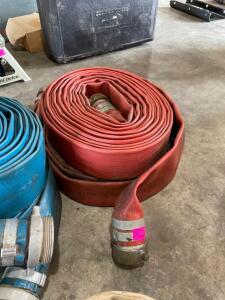 (2) 2-1/2" FLAT DISCHARGE HOSE FLAME RESISTENT, 150PSI