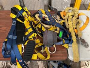 (3) SAFETY HARNESSES W/ SHOCK ABSORPTION CORDS