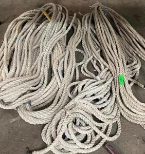 (4) SECTIONS OF 1/2" ROPE. APPROX. 200' LENGTHS