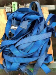 (4) - 1500 LBS. STANDARD DUTY RACHET STRAPS WITH S HOOKS