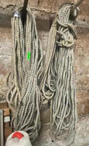 (4) SECTIONS OF 1/2" ROPE. APPROX. 200' LENGTHS