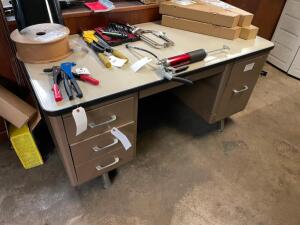 VINTAGE METAL WORK DESK