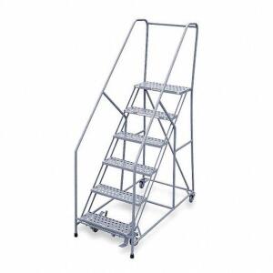 DESCRIPTION: (1) ROLLING LADDER BRAND/MODEL: COTTERMAN #20Z485 INFORMATION: SILVER RETAIL$: $1376.38 EA SIZE: 60" H, 24"D, 24"W QTY: 1