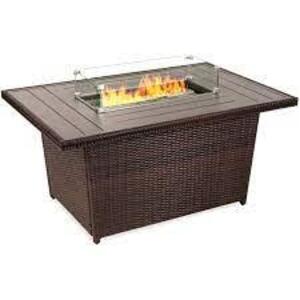 DESCRIPTION: (1) HARBOR CITY PATIO FIRE PIT BRAND/MODEL: BETTER HOMES & GARDENS/BH19-092-097-26 INFORMATION: BROWN/55,000 BTU/WICKER BASE RETAIL$: 399