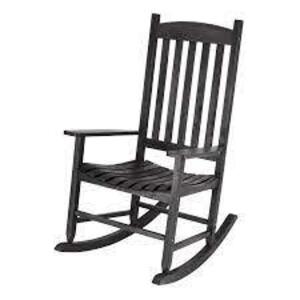 DESCRIPTION: (1) PORCH ROCKER ROCKING CHAIR BRAND/MODEL: MAINSTAYS INFORMATION: BLACK RETAIL$: 100 EA QTY: 1