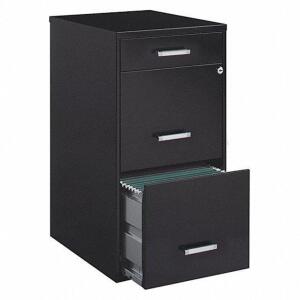 DESCRIPTION: (1) FLAT FILE CABINET BRAND/MODEL: SPACE SOLUTIONS #317Z55 INFORMATION: BLACK RETAIL$: $116.21 EA SIZE: 3 DRAWER QTY: 1