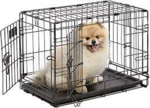 DESCRIPTION: (1) DOG CRATE BRAND/MODEL: ICRATE #1522DD-KIT INFORMATION: BLACK RETAIL$: $80.00 EA SIZE: 22" QTY: 1