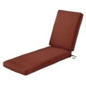 DESCRIPTION: (2) PATIO CHAISE CUSHION BRAND/MODEL: MONTLAKE INFORMATION: HEATHER RED RETAIL$: $122.16 EA QTY: 2