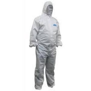 DESCRIPTION: (10) COVERALL WITH ELASTIC WRIST AND ANKLE BRAND/MODEL: KOOLGUARD #800 RETAIL$: $10.98 EA SIZE: SIZE SMALL QTY: 10