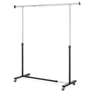 DESCRIPTION: (1) METAL CLOTHES RACK BRAND/MODEL: WHITMOR #6779-4322 INFORMATION: SILVER RETAIL$: $65.05 EA SIZE: 50X61 QTY: 1