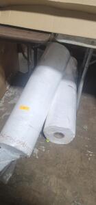 DESCRIPTION: (2) ROLLS OF PLASTIC CLOTH INFORMATION: WHITE RETAIL$: $152.25 EA SIZE: 200 YARDS QTY: 2