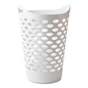 DESCRIPTION: (2) FLEXIBLE ROUND LAUNDRY HAMPER BRAND/MODEL: MAINSTAYS INFORMATION: WHITE RETAIL$: $7.48 EA SIZE: 17X17X26 QTY: 2