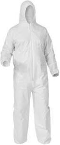 DESCRIPTION: (1) PACK OF (24) COVERALLS BRAND/MODEL: KOOLGUARD/107-KG INFORMATION: WHITE/ELASTIC WRIST & ANKLE RETAIL$: 48.75 PER PK OF 24 SIZE: 5XL Q