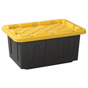 DESCRIPTION: (2) SMALL STORAGE CONTAINERS BRAND/MODEL: DURABILT 49H270 RETAIL$: $ 23.70 EA SIZE: 12-1/4 H 26" L QTY: 2