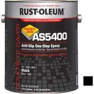 DESCRIPTION: (1) ANTI-SLIP ONE STEP EPOXY BRAND/MODEL: RUST-OLEUM AS5400 INFORMATION: BLACK RETAIL$: $50.00 EA SIZE: 1 GALLON QTY: 1