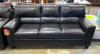 SOFT TOUCH BARK BLACK GENUINE LEATHER SOFA