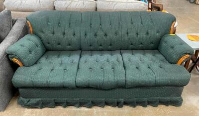 TUFTED GREEN SOFA