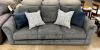 GREY SOFA SLEEPER WITH (4) THROW PILLOWS