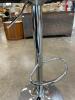 TUFTED PLEATHER BAR STOOL WITH CHROME BASE - 3