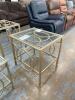 GLASS TOP COFFEE TABLE WITH (2) END TABLES - 3