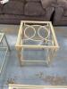 GLASS TOP COFFEE TABLE WITH (2) END TABLES - 4