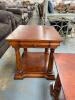 WOODEN COFFEE TABLE WITH DRAWER WITH (2) END TABLES WITH DRAWERS - 4