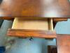 WOODEN COFFEE TABLE WITH DRAWER WITH (2) END TABLES WITH DRAWERS - 12