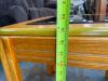 WOODEN GLASS TOP COFFEE TABLE WITH (2) END TABLES - 7