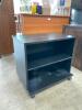 BLACK MEDIA CABINET WITH CASTERS - 2