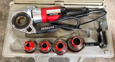 RIDGID 600 POWER DRIVE PIPE THREADER KIT W/4 DIE HEADS