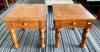 (2) WOODEN END TABLES WITH DRAWERS