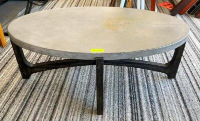 FAUX STONE TOP COFFEE TABLE