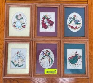 (6) FRAMED KNITTINGS