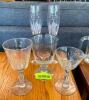 ASSORTED COMMEMORATIVE GLASSES AND (2) CRYSTAL GLASSES