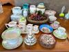 ASSORTED TEA CUPS, PLATES, VASES, ETC.