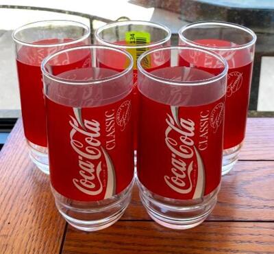 (5) COCA-COLA GLASSES