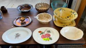 ASSORTED PLATES AND BOWLS AS SHOWN