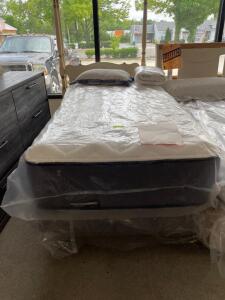 NAME: TRUMAN FIRM NEW TWIN MATTRESS WITH FOUNDATION AND FRAME