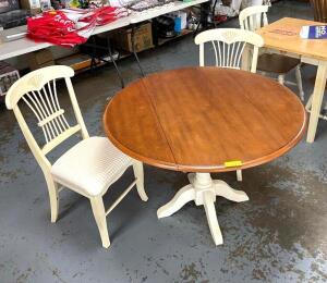 NAME: 3-PIECE TABLE AND CHAIR SET WITH DROP LEAF