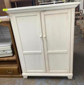 NAME: 42" X 22" X 54" ENTERTAINMENT CABINET, WHITE