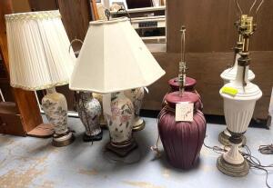 (9) ASSORTED TABLE LAMPS