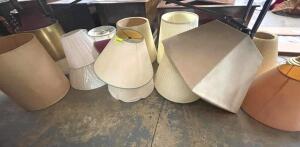 ASSORTED LAMP SHADES AS SHOWN