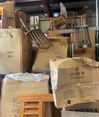 ASSORTED BOXES OF CHAIRS AS SHOWN