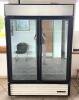 DESCRIPTION: TRUE TWO-SECTION REMOTE DISPLAY FREEZER W/ SWINGING GLASS DOORS (NOT IN WORKING CONDITION) BRAND/MODEL: TRUE GDM-49F REMOTE INFORMATION: