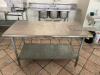 DESCRIPTION: 60" X 30" STAINLESS PREP TABLE SIZE: 60" X 30" LOCATION: STORE FRONT QTY: 1 - 3