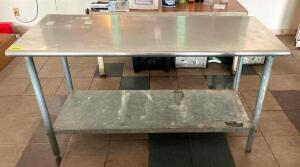 DESCRIPTION: 60" X 24" STAINLESS PREP TABLE SIZE: 60" X 24" LOCATION: STORE FRONT QTY: 1
