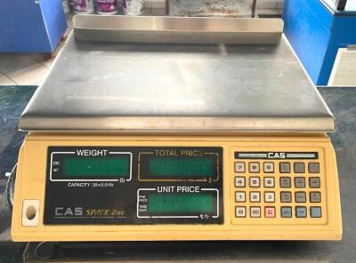 DESCRIPTION: 30 LB PRICE COMPUTING SCALE BRAND/MODEL: CAS S-2000 SIZE: 30 LB CAPACITY LOCATION: STORE FRONT QTY: 1