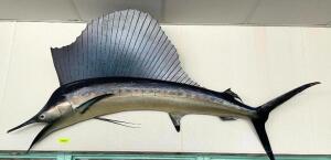 DESCRIPTION: 72" KING SAILFISH WALL MOUNT SIZE: 72" LOCATION: STORE FRONT QTY: 1